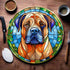 Bull Mastiff Circular Glass Suncatcher Worktop Saver